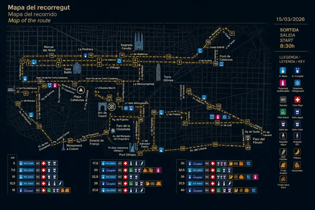 Recorrido Maratón Barcelona 2026