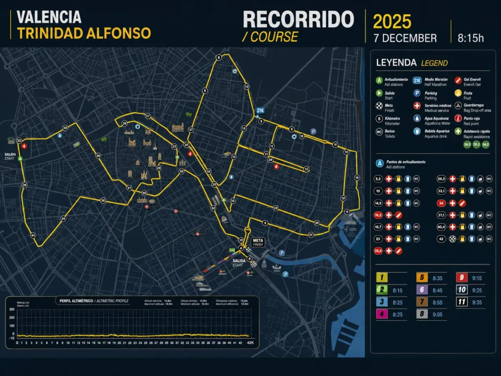 Recorrido Maratón Valencia 2025