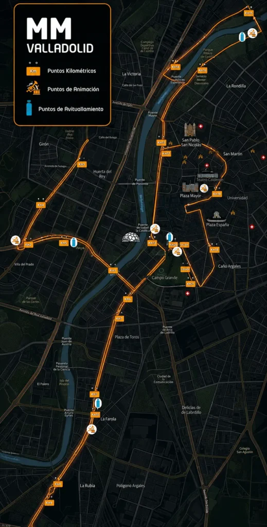 Recorrido Media Maratón de Valladolid