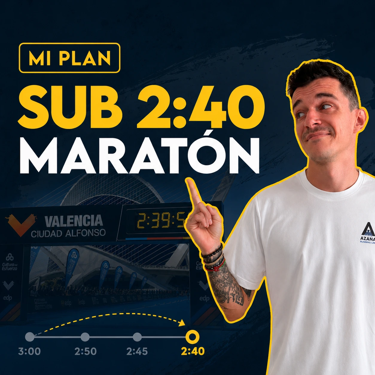 Corredor bajando de 2h40 en maratón